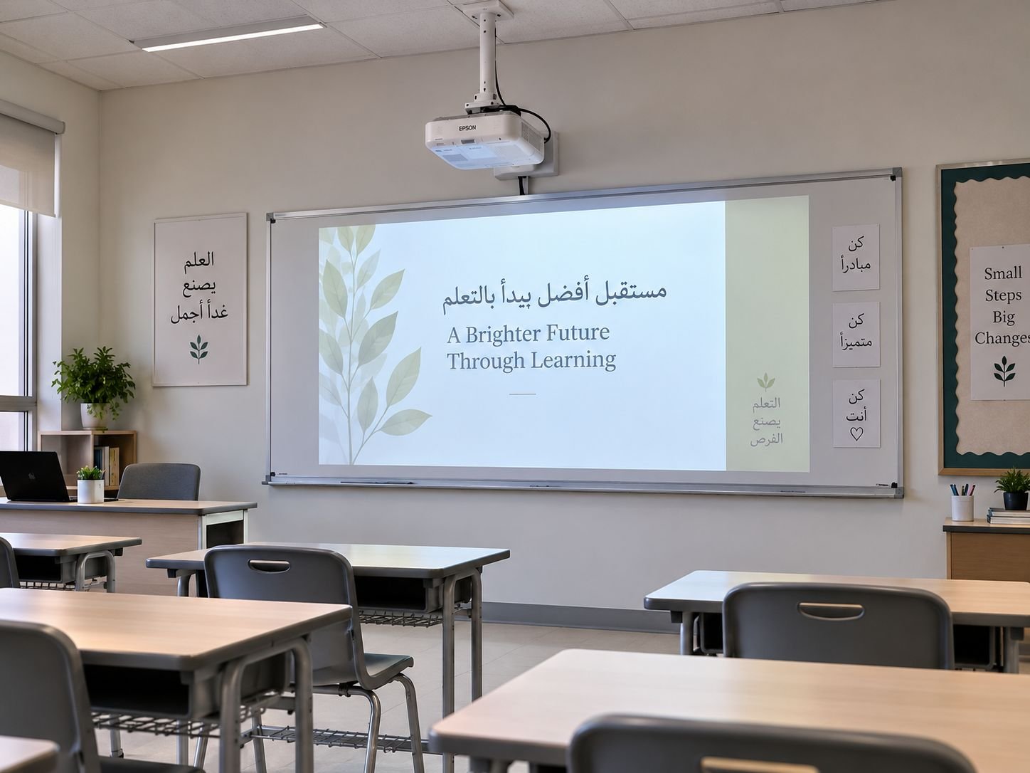 وقف سعد المشري يدعم البيئة التعليمية بتجهيز الفصول بأجهزة عرض